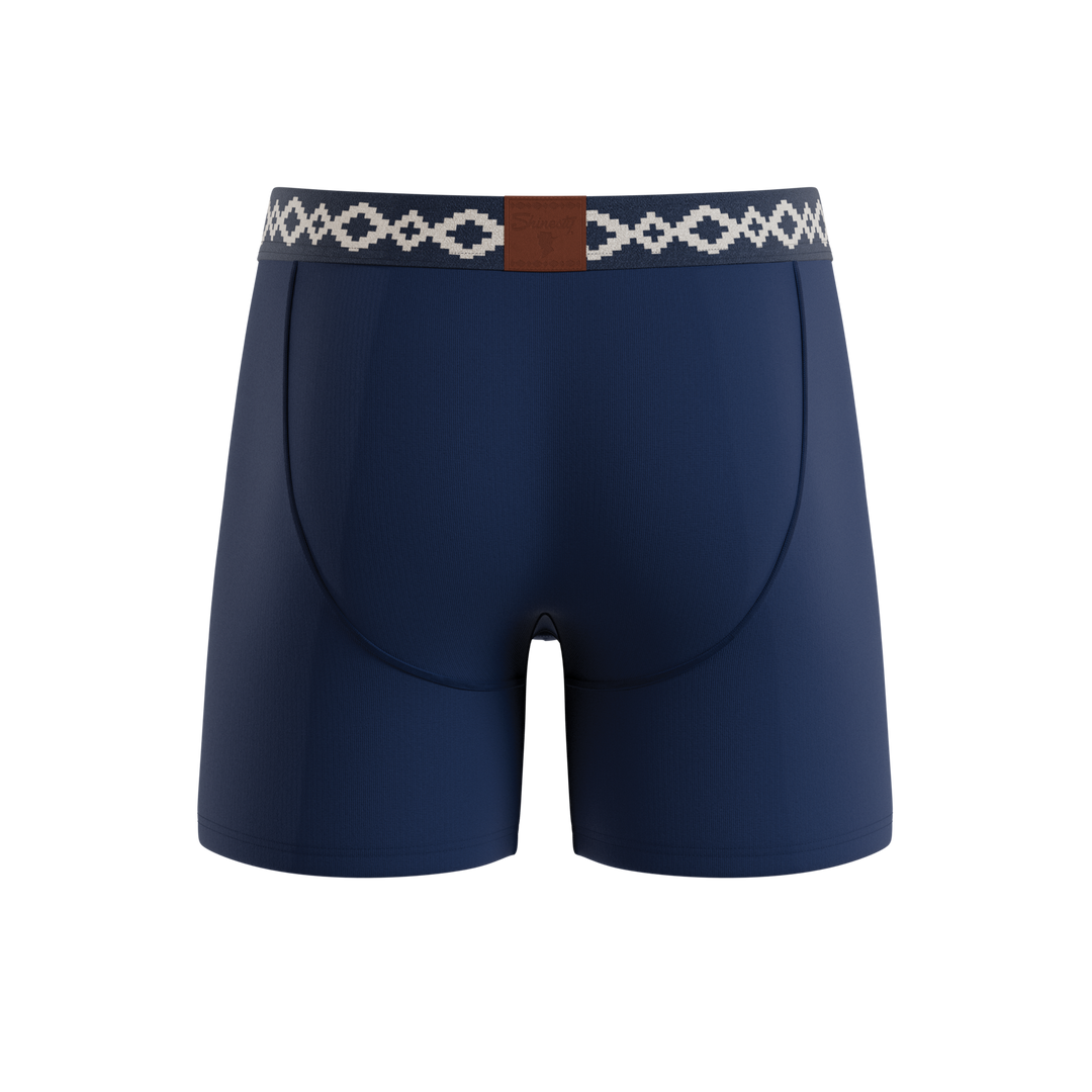 Shinesty x La Matera The Big Corbina Blue navy Ball Hammock underwear with fly – men's navy boxer brief