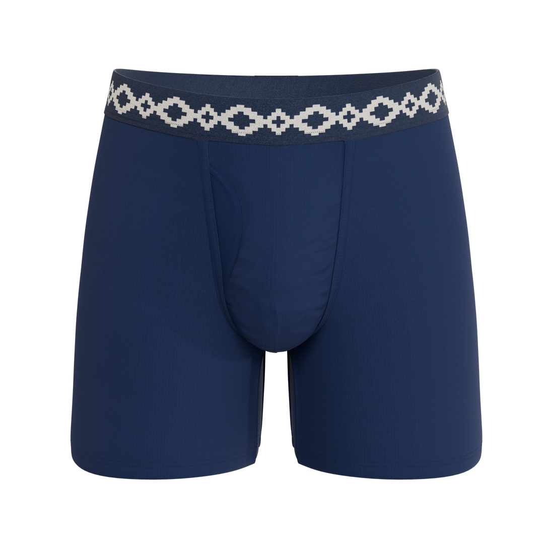 Shinesty x La Matera The Big Corbina Blue navy Ball Hammock underwear with fly – men's navy boxer brief