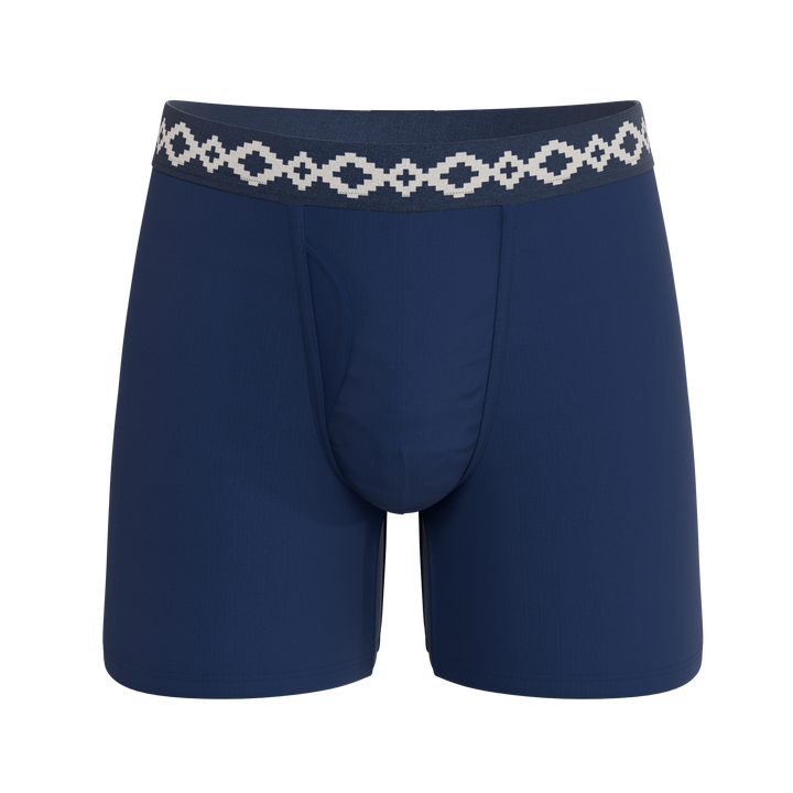 Shinesty x La Matera The Big Corbina Blue navy Ball Hammock underwear with fly – men's navy boxer brief