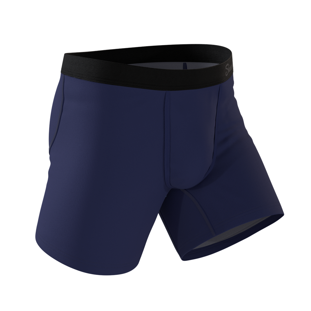 The Big Blue Navy Underwear | Solid Navy Ball Hammock® Pouch Boxer Briefs