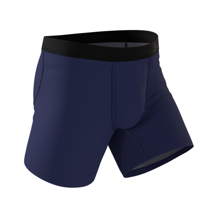 The Big Blue Navy Underwear | Solid Navy Ball Hammock® Pouch Boxer Briefs