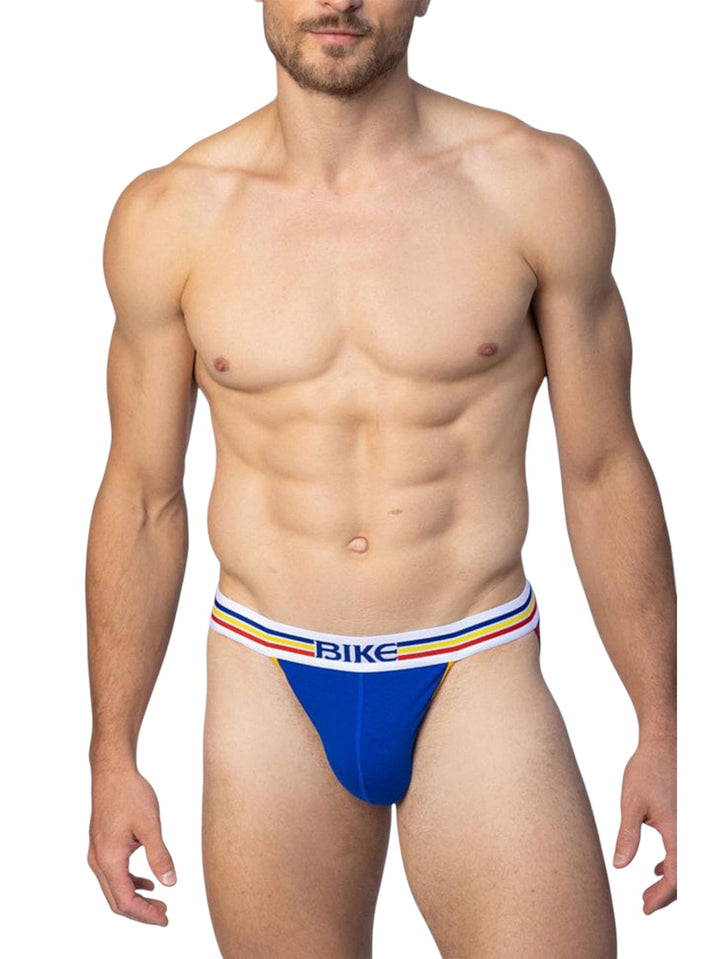 Bike Athletic Jock Brief 2-Pack (White/Royal Blue) - Cotton/Spandex