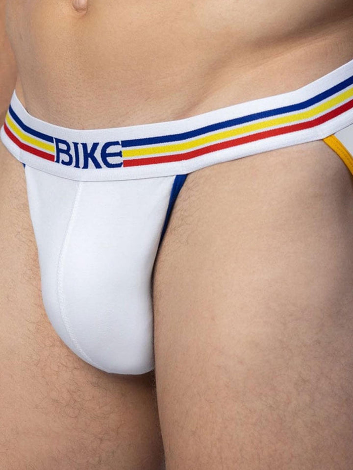 Bike Athletic Jock Brief 2-Pack (White/Royal Blue) - Cotton/Spandex