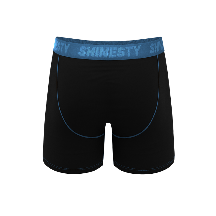 Shinesty "The Black Hole" Black and Blue Ball Hammock® Pouch Underwear With Fly