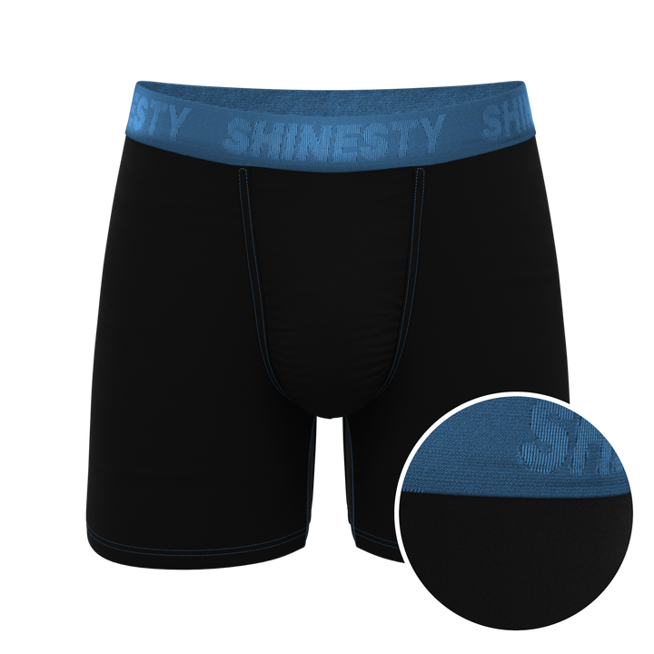 Shinesty "The Black Hole" Black and Blue Ball Hammock® Pouch Boxer Briefs Underwear