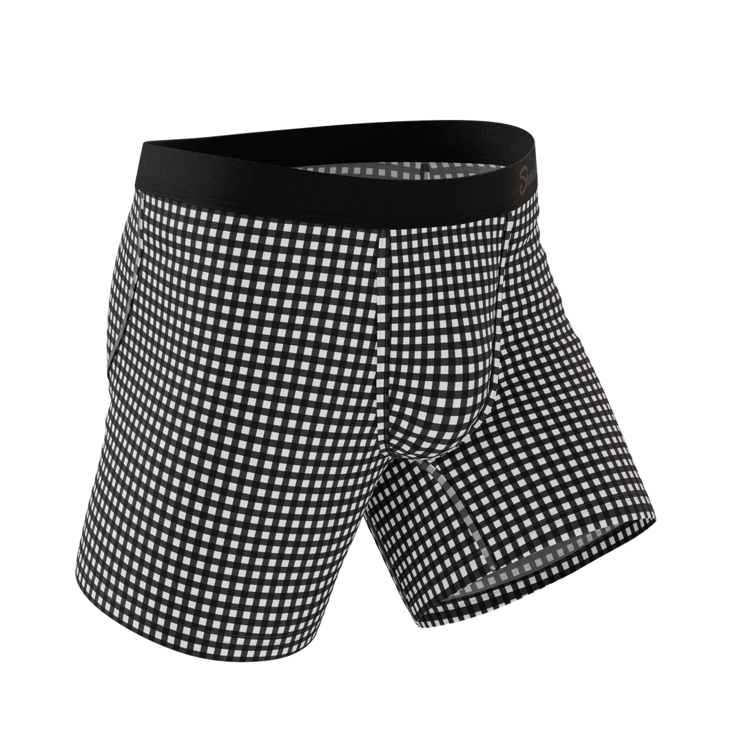Shinesty The Blackberry Bramble window pane Ball Hammock pouch underwear – men's window pane boxer briefs
