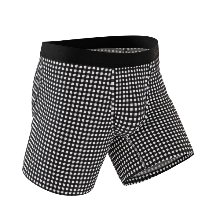 Shinesty The Blackberry Bramble window pane Ball Hammock pouch underwear – men's window pane boxer briefs