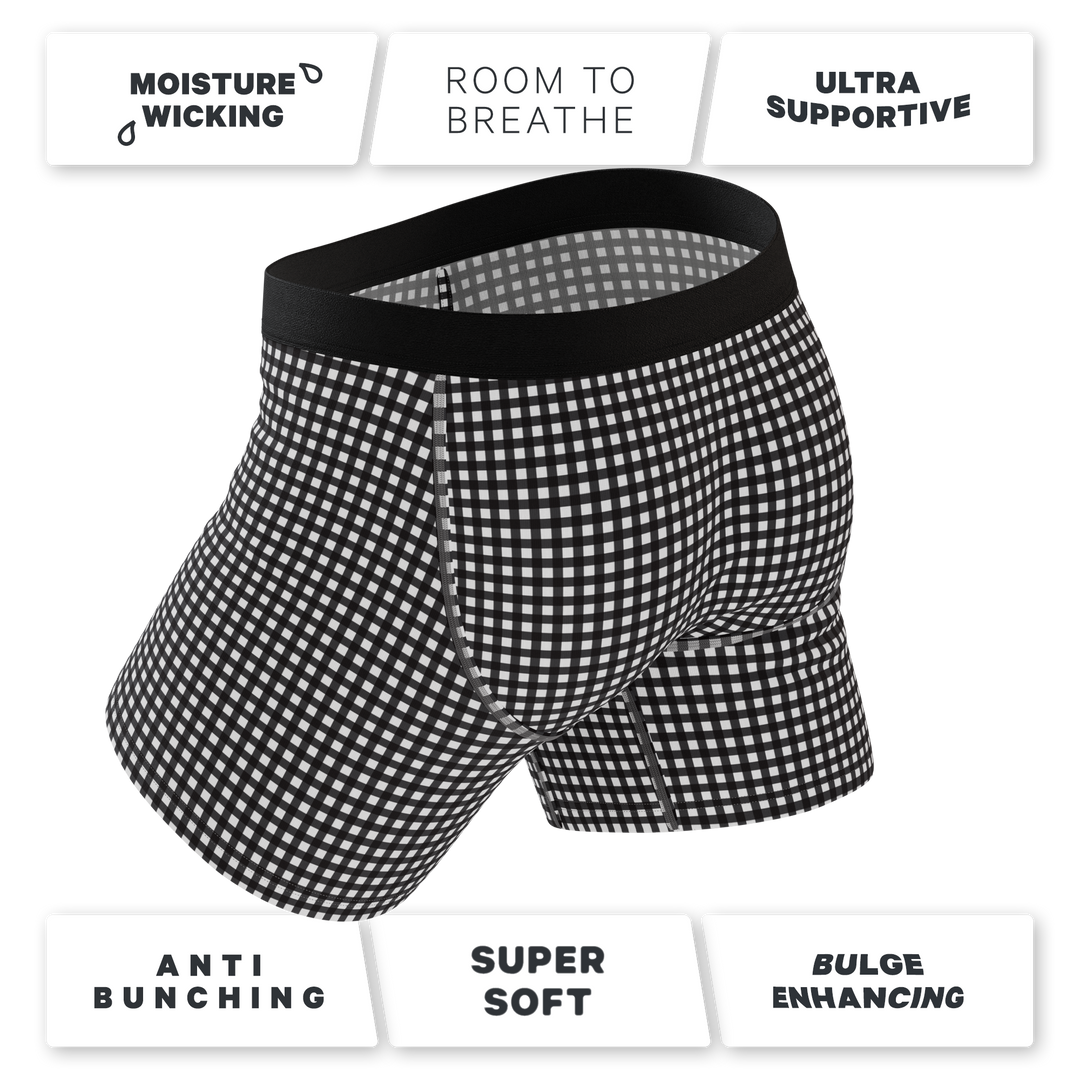 Shinesty The Blackberry Bramble window pane Ball Hammock pouch underwear – men's window pane boxer briefs