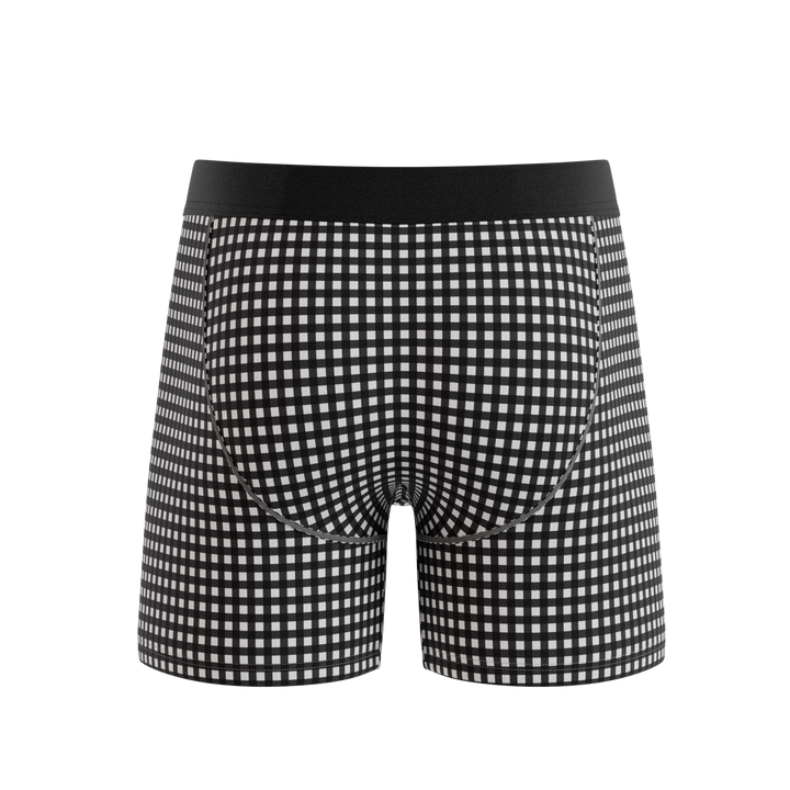 Shinesty The Blackberry Bramble window pane Ball Hammock underwear with fly – men's window pane fly briefs