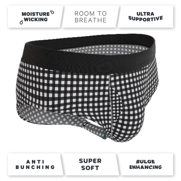 Shinesty The Blackberry Bramble window pane Ball Hammock pouch underwear briefs – men's window pane brief