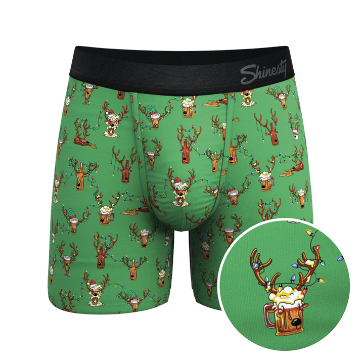 The Blitzened Reindeer Beer Ball Hammock® Pouch Underwear (Holiday Novelty)