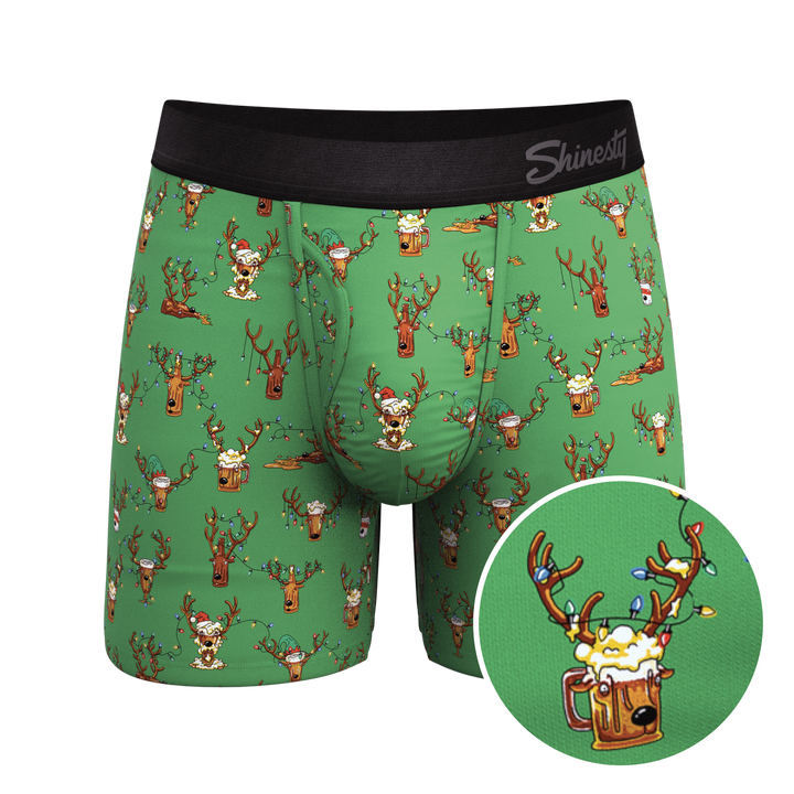 The Blitzened | Reindeer Beer Ball Hammock® Pouch Underwear With Fly