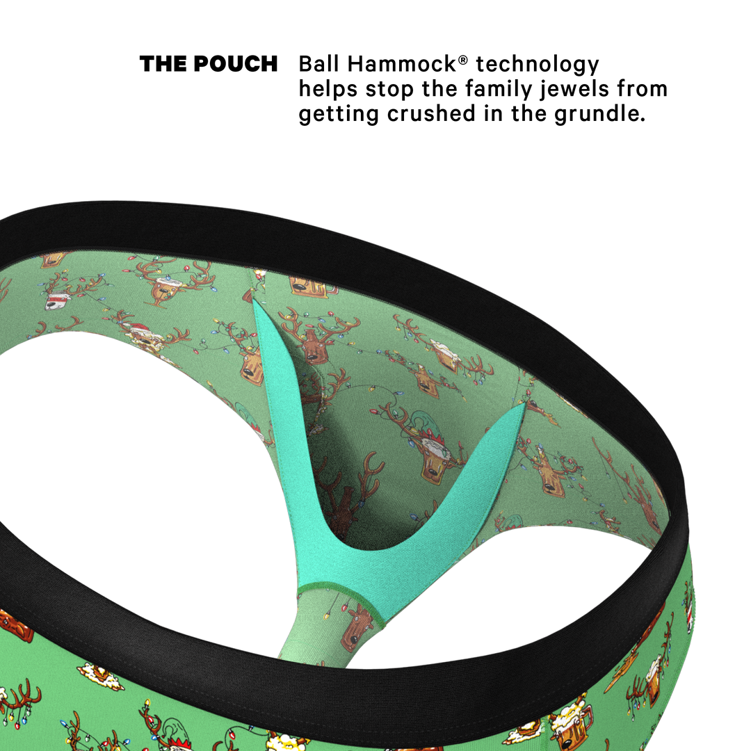 Shinesty "Blitzened" Reindeer Beer Ball Hammock® Briefs