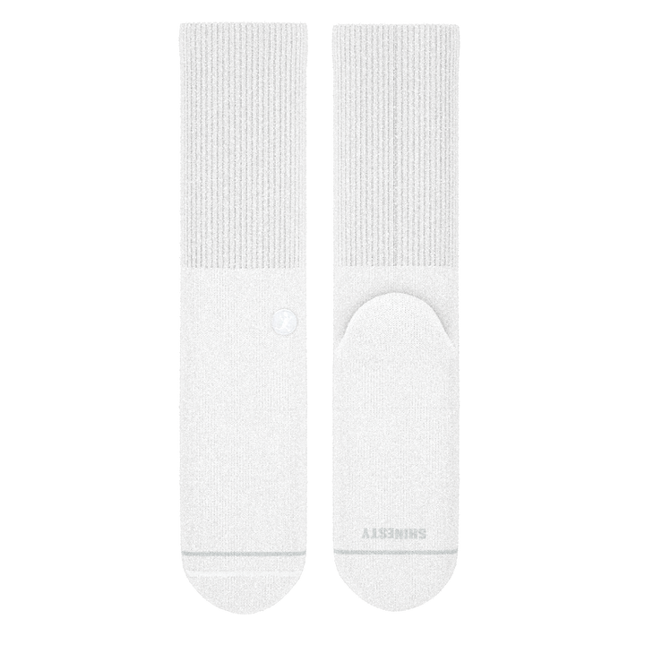 The Blizzard | Plain White Heel Hammock™ Crew Socks
