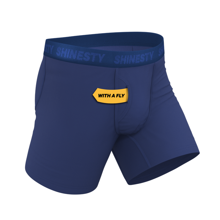 The Bloom Moon: Tonal Navy Ball Hammock® Pouch Boxer Briefs with Fly