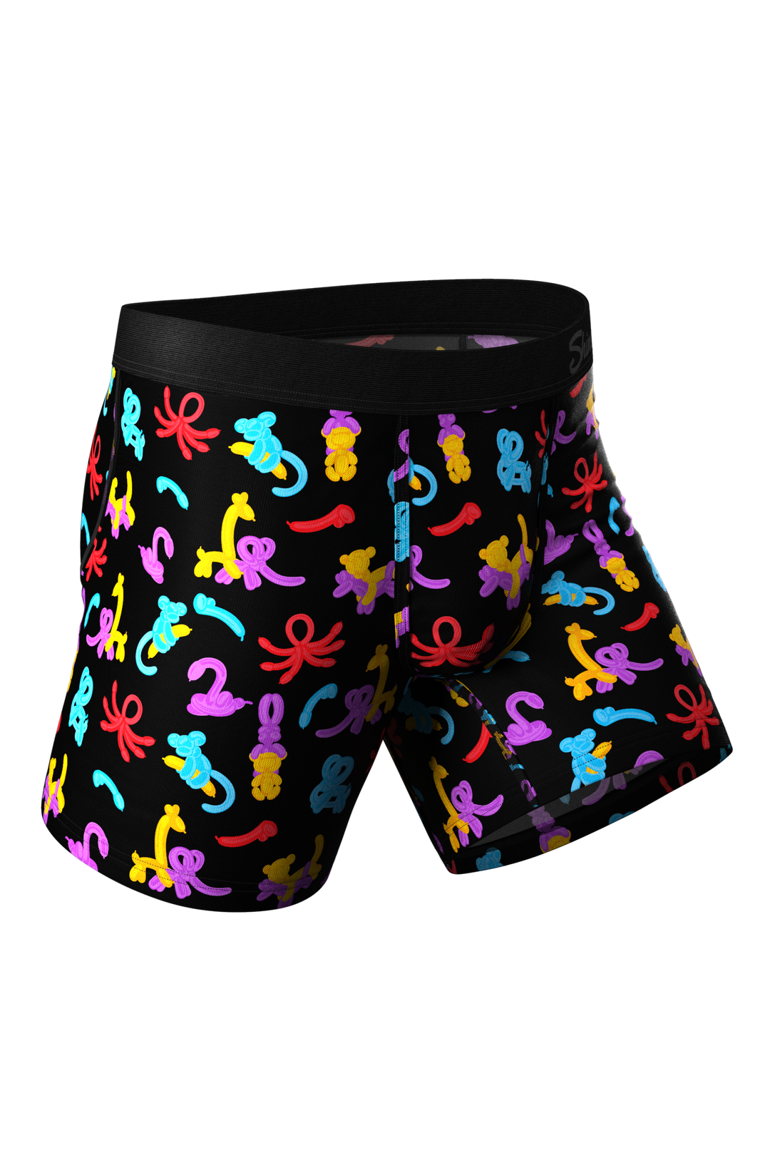 The Knot Tonights: Funny Balloon Animal Print Boxer Briefs with Ball Hammock® Pouch