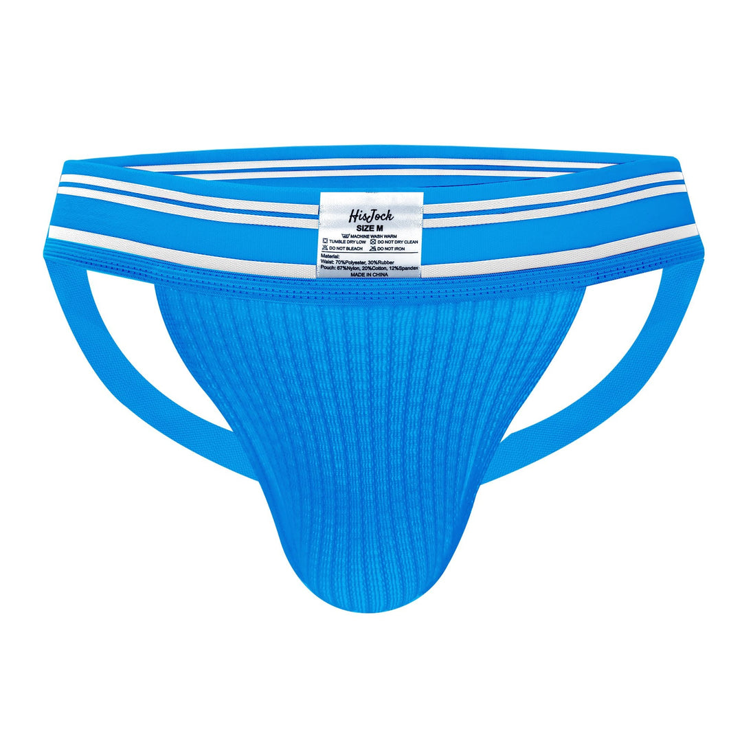 HisJock Core Jock in Gulf of Mexico Blue 2 inch – men's blue classic athletic jockstrap