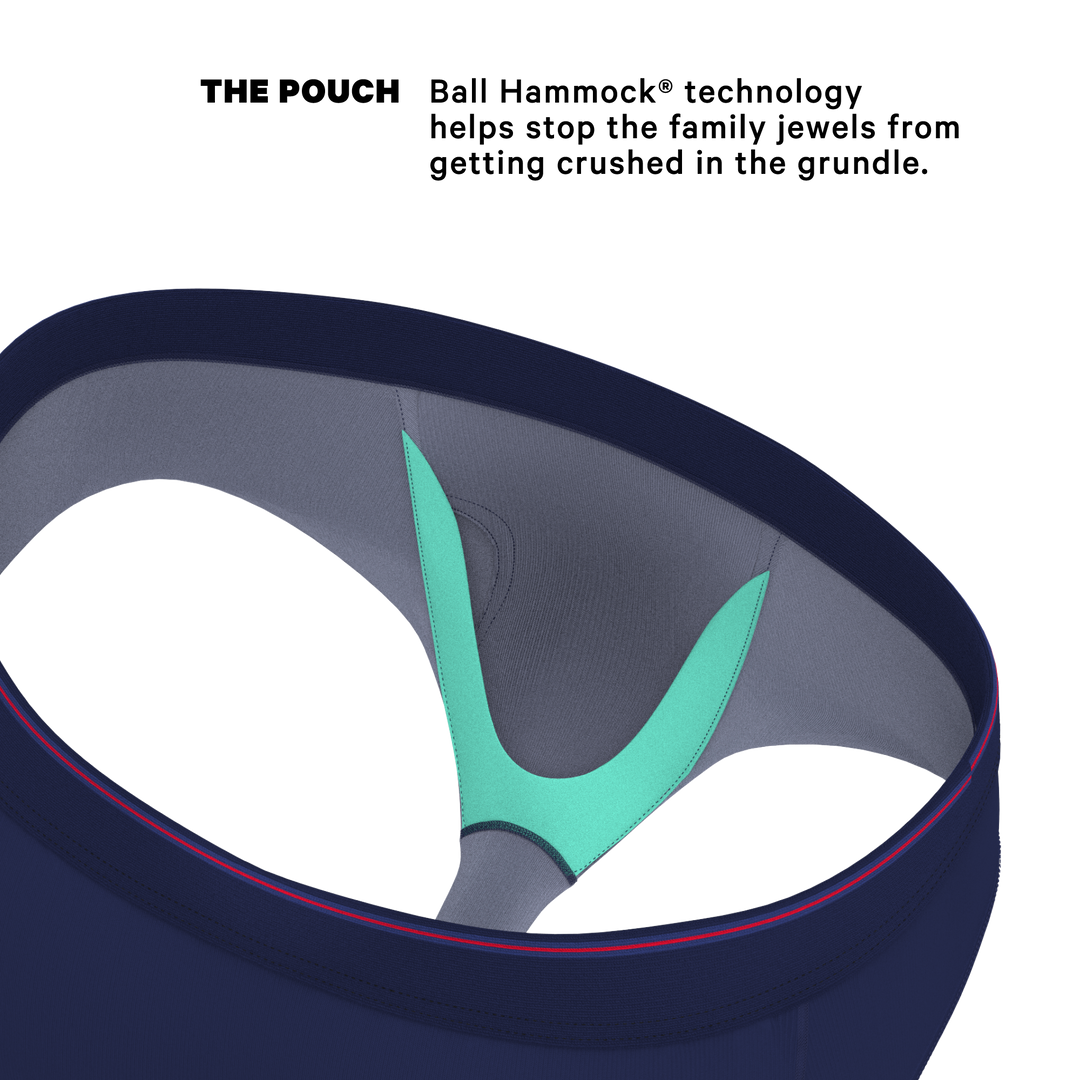 Shinesty "Blueberry Pie" Red Tip Navy Ball Hammock® Pouch Underwear Briefs