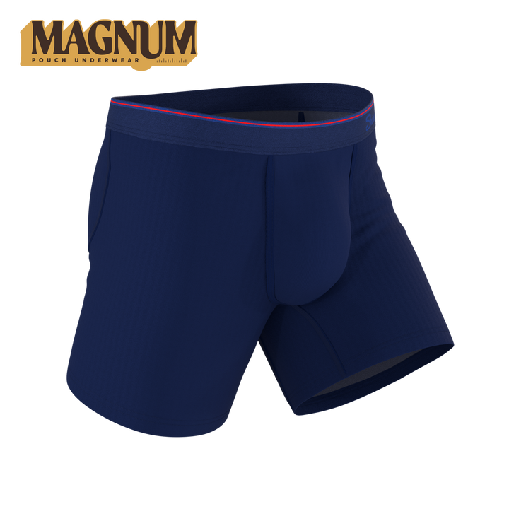 Shinesty "The Blueberry Pie" Red Tip Navy Ball Hammock® Magnum Big Pouch Underwear