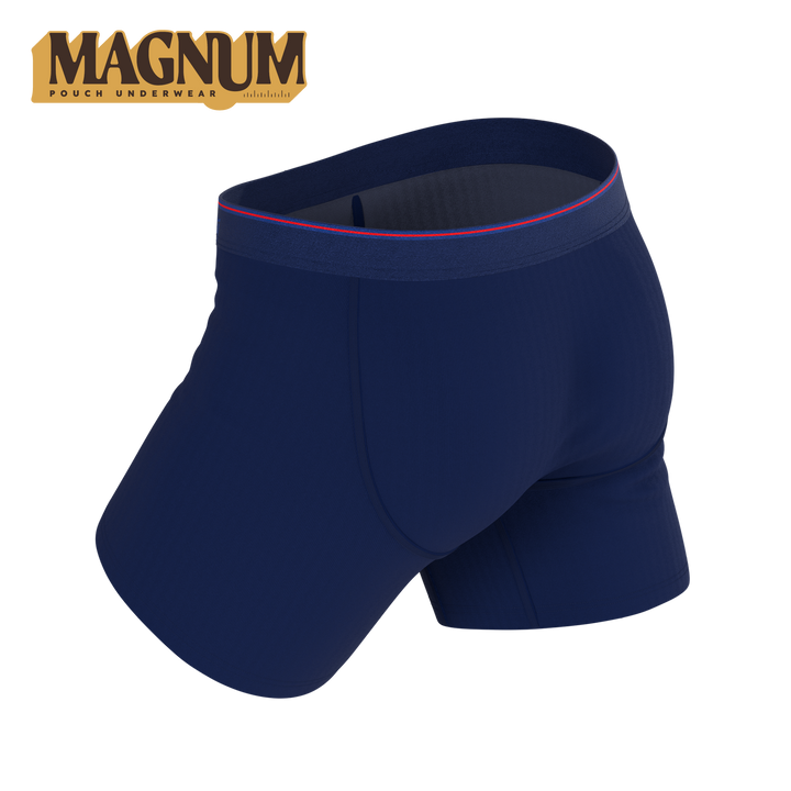 Shinesty "The Blueberry Pie" Red Tip Navy Ball Hammock® Magnum Big Pouch Underwear