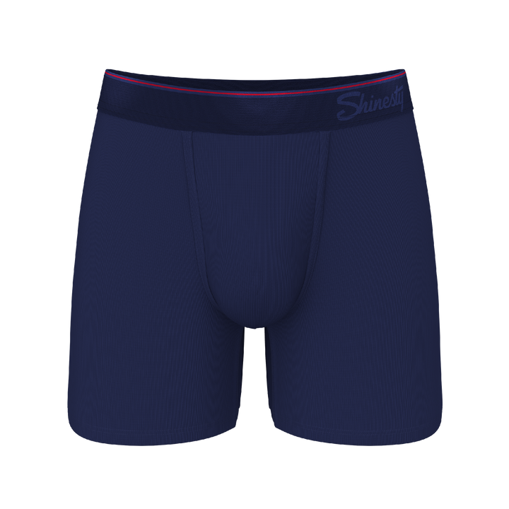 The Blueberry Pie Ball Hammock® Pouch Boxer Briefs in Red Tip Navy