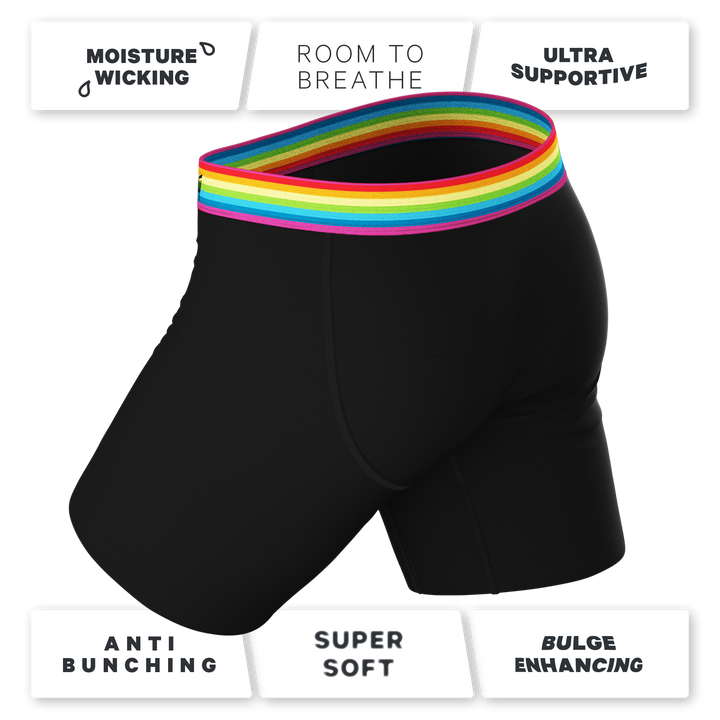 Shinesty "The Bona Fide Pride" Pride Long Leg Ball Hammock® Pouch Underwear With Fly