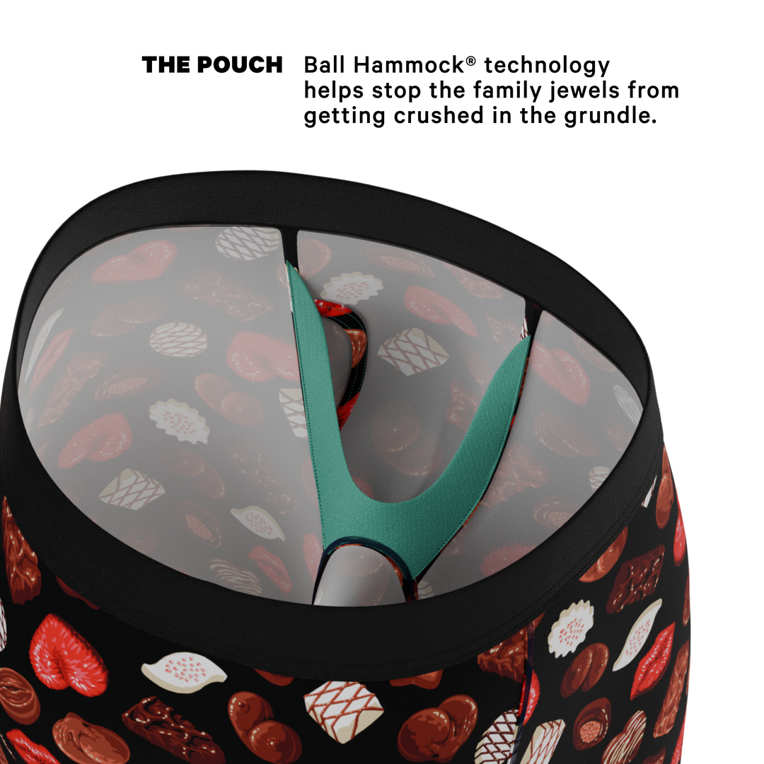 The Bonbons | Naughty Chocolate Long Leg Ball Hammock® Pouch Underwear With Fly