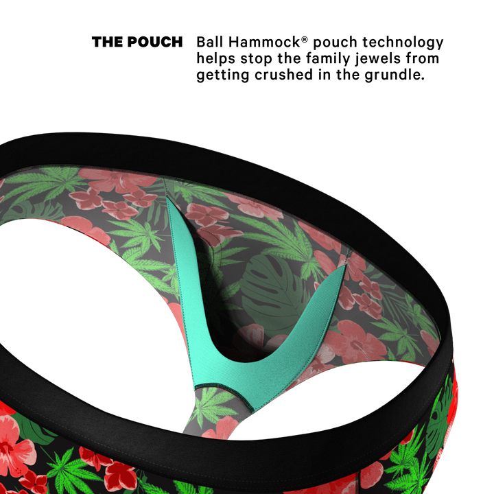 The Bongstera Tropical Weed Ball Hammock® Briefs - Shinesty Pouch Underwear