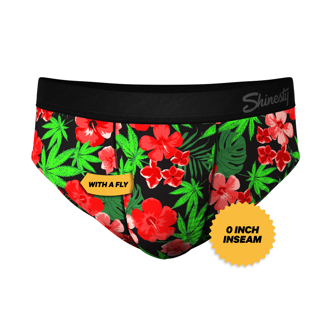 The Bongstera Tropical Weed Ball Hammock® Briefs - Shinesty Pouch Underwear