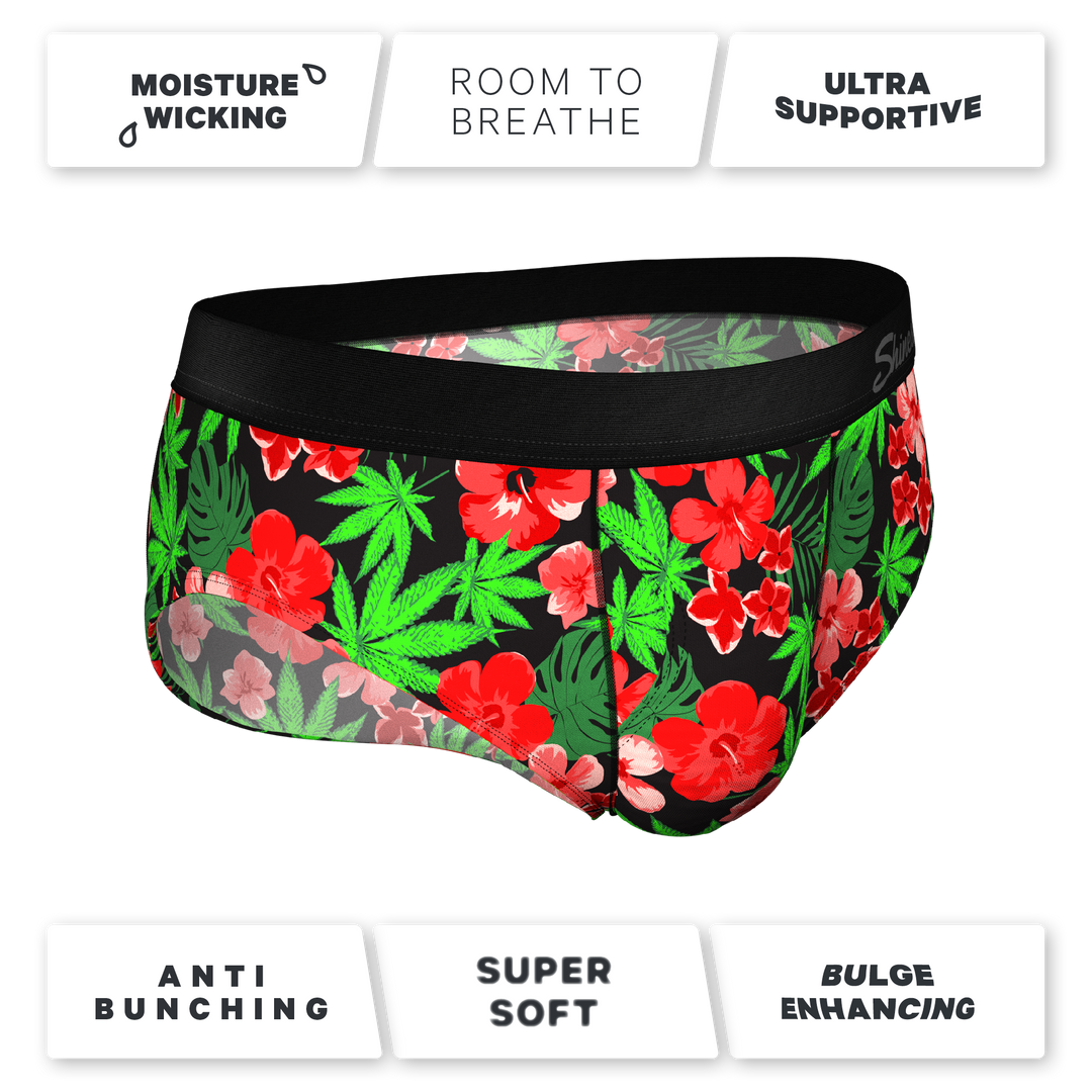 The Bongstera Tropical Weed Ball Hammock® Briefs - Shinesty Pouch Underwear