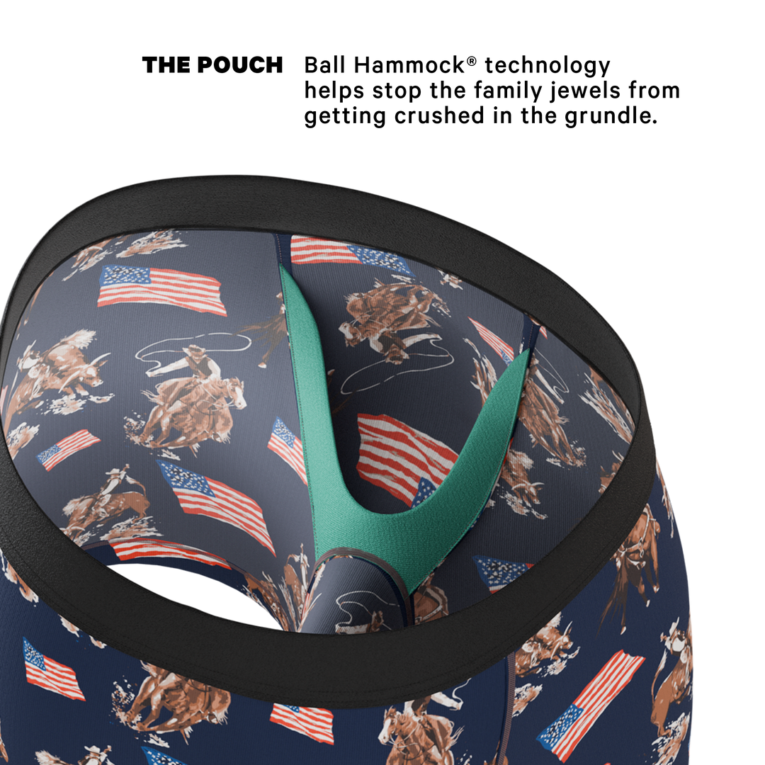 Shinesty "The Bootstraps & Chaps" Americana Cowboy Ball Hammock® Pouch Underwear