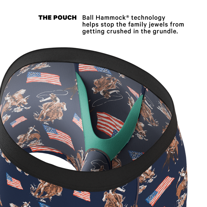 Shinesty "The Bootstraps & Chaps" Americana Cowboy Ball Hammock® Pouch Underwear