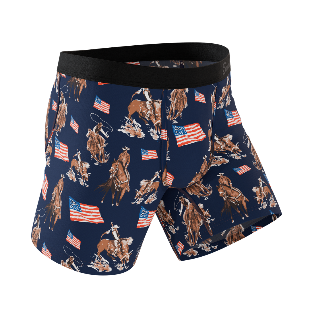 Shinesty "The Bootstraps & Chaps" Americana Cowboy Ball Hammock® Pouch Underwear