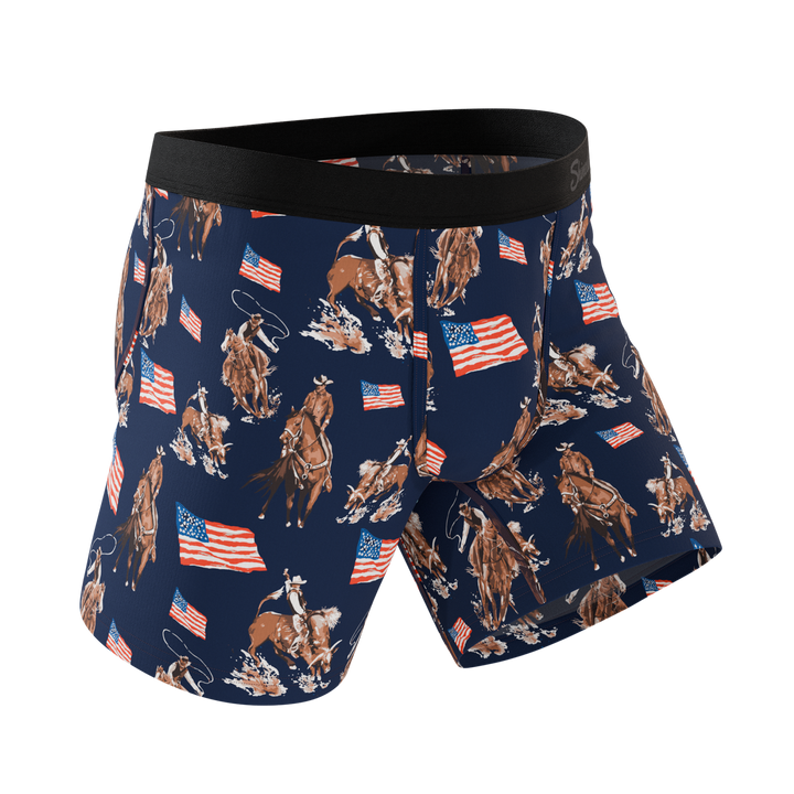 Shinesty "The Bootstraps & Chaps" Americana Cowboy Ball Hammock® Pouch Underwear
