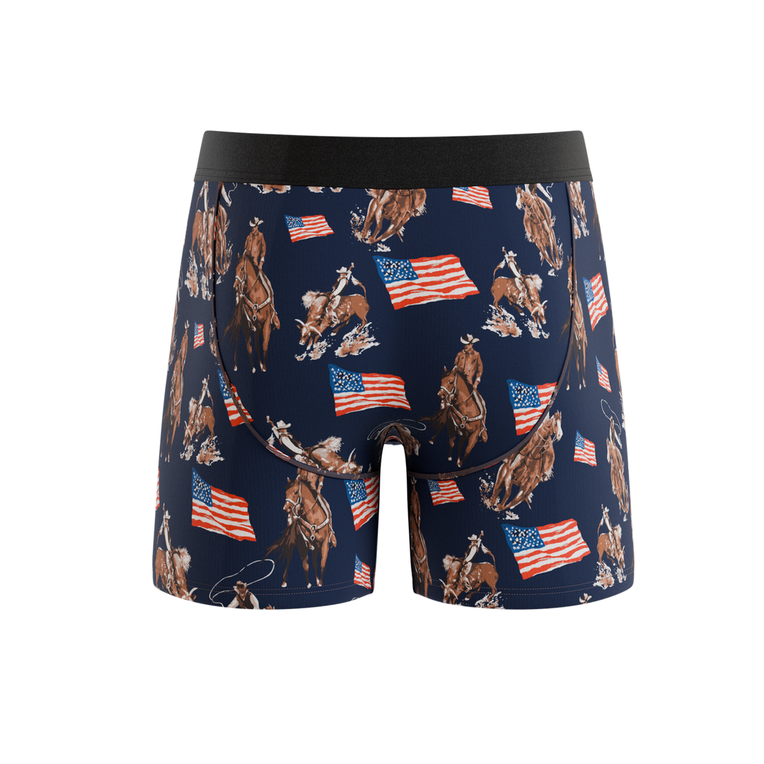 Shinesty "The Bootstraps & Chaps" Americana Cowboy Ball Hammock® Pouch Underwear