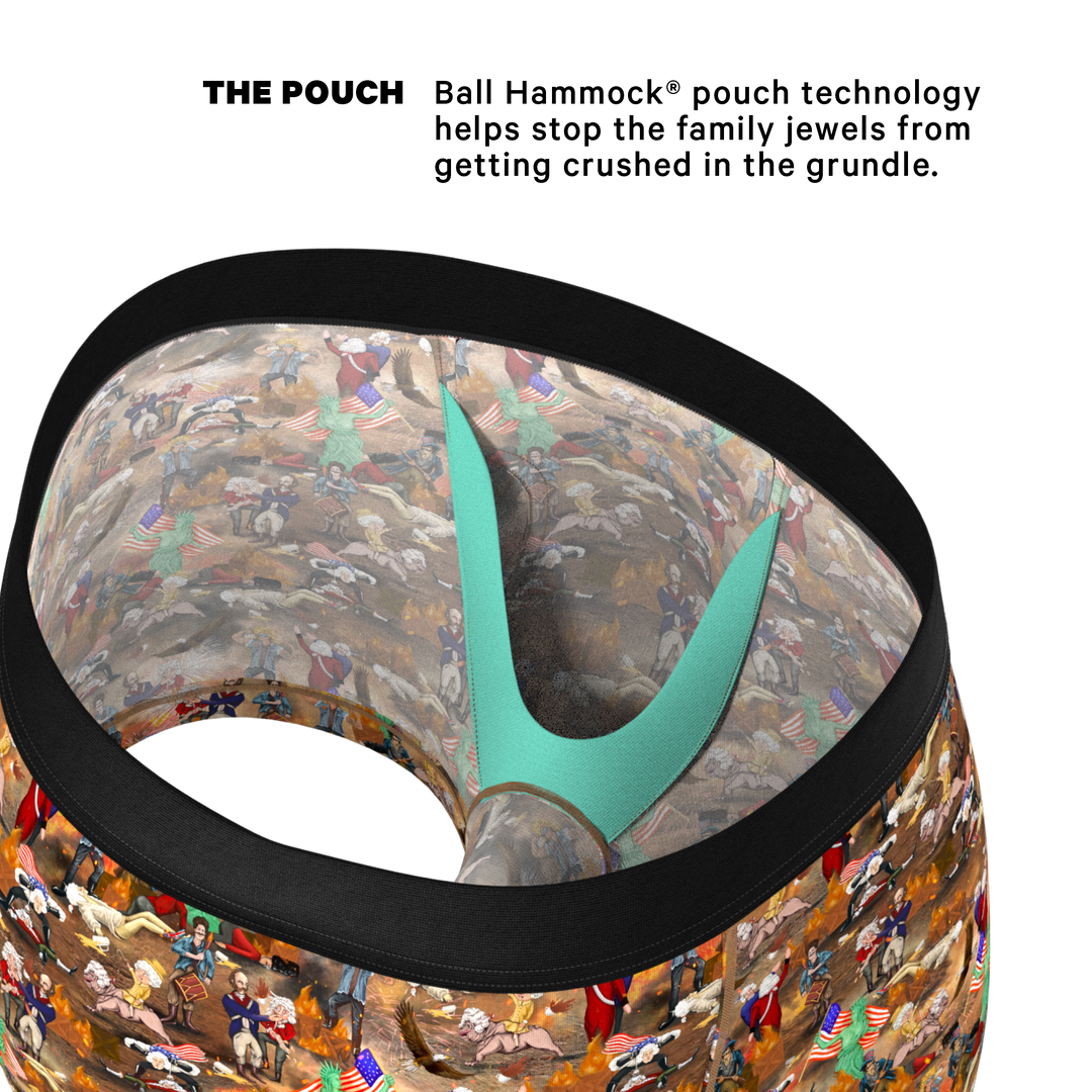 Shinesty "The Boston Tea Bag Party" Patriotic Ball Hammock® Pouch Trunk Underwear