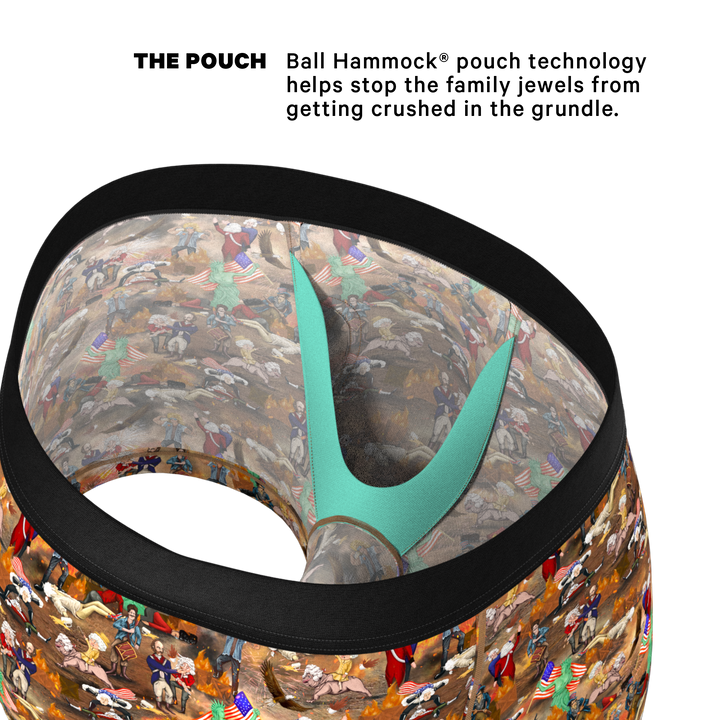 Shinesty "The Boston Tea Bag Party" Patriotic Ball Hammock® Pouch Trunk Underwear