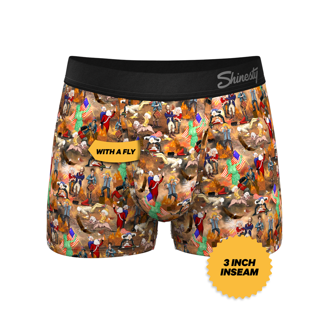 Shinesty "The Boston Tea Bag Party" Patriotic Ball Hammock® Pouch Trunk Underwear
