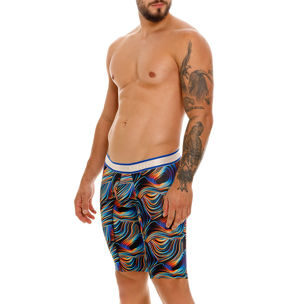 Mundo Unico Men's Cálamo Athletic Boxer Briefs - Black Print