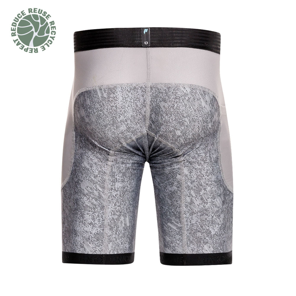 Mundo Unico men's grey athletic boxer Sumatra recycled eco-friendly performance – back view