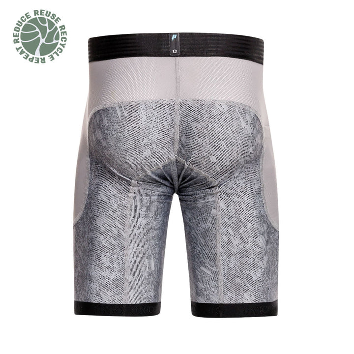 Mundo Unico men's grey athletic boxer Sumatra recycled eco-friendly performance – back view