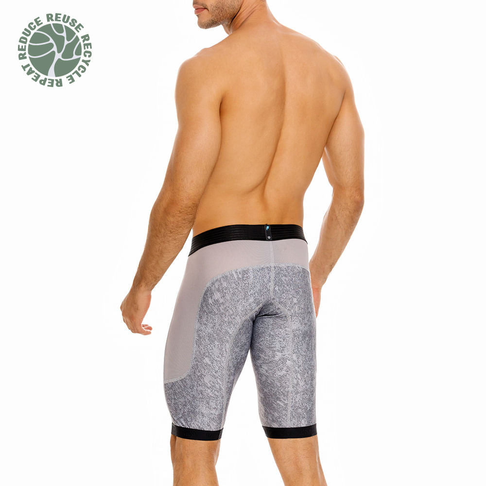Mundo Unico men's grey athletic boxer Sumatra recycled eco-friendly performance – view 6