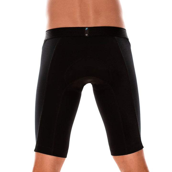 Mundo Unico Men’s Roadmaster Black Long-Leg Athletic Boxers - Microfiber Compression Cycling Trunks