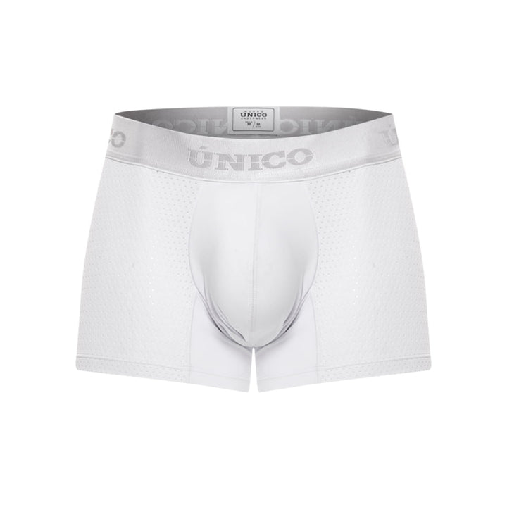 Mundo Unico Men's Balso M23 Short Boxer Briefs - White Micro-Perforated Performance Underwear