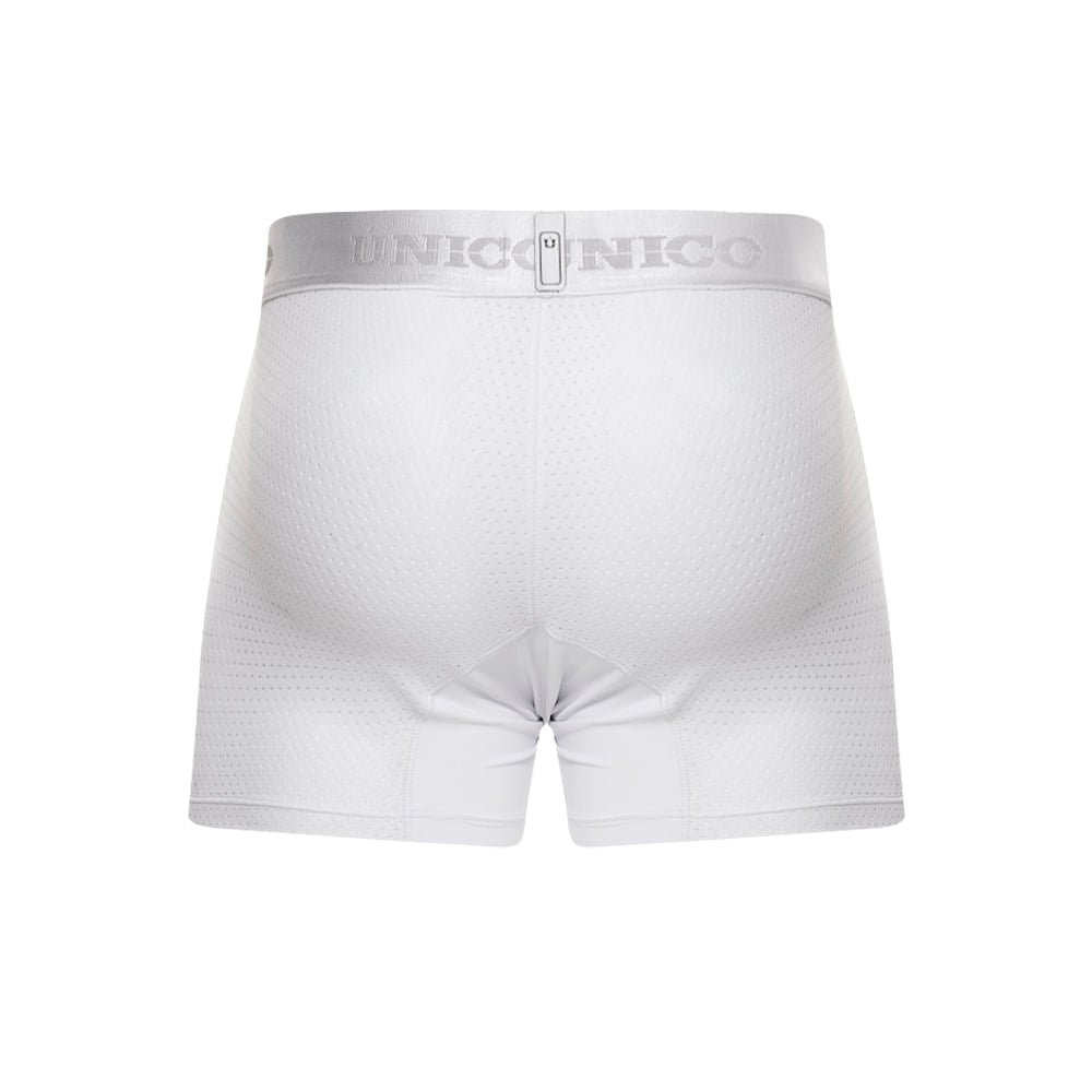 Mundo Unico Men's Balso M23 Short Boxer Briefs - White Micro-Perforated Performance Underwear