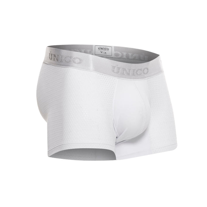 Mundo Unico Men's Balso M23 Short Boxer Briefs - White Micro-Perforated Performance Underwear