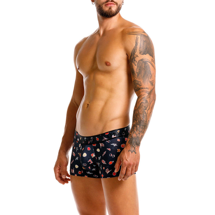 MUNDO ÚNICO "Arigato" Japanese Print Short Boxer/Trunks (BOXER CORTO ARIGATO NEGRO)