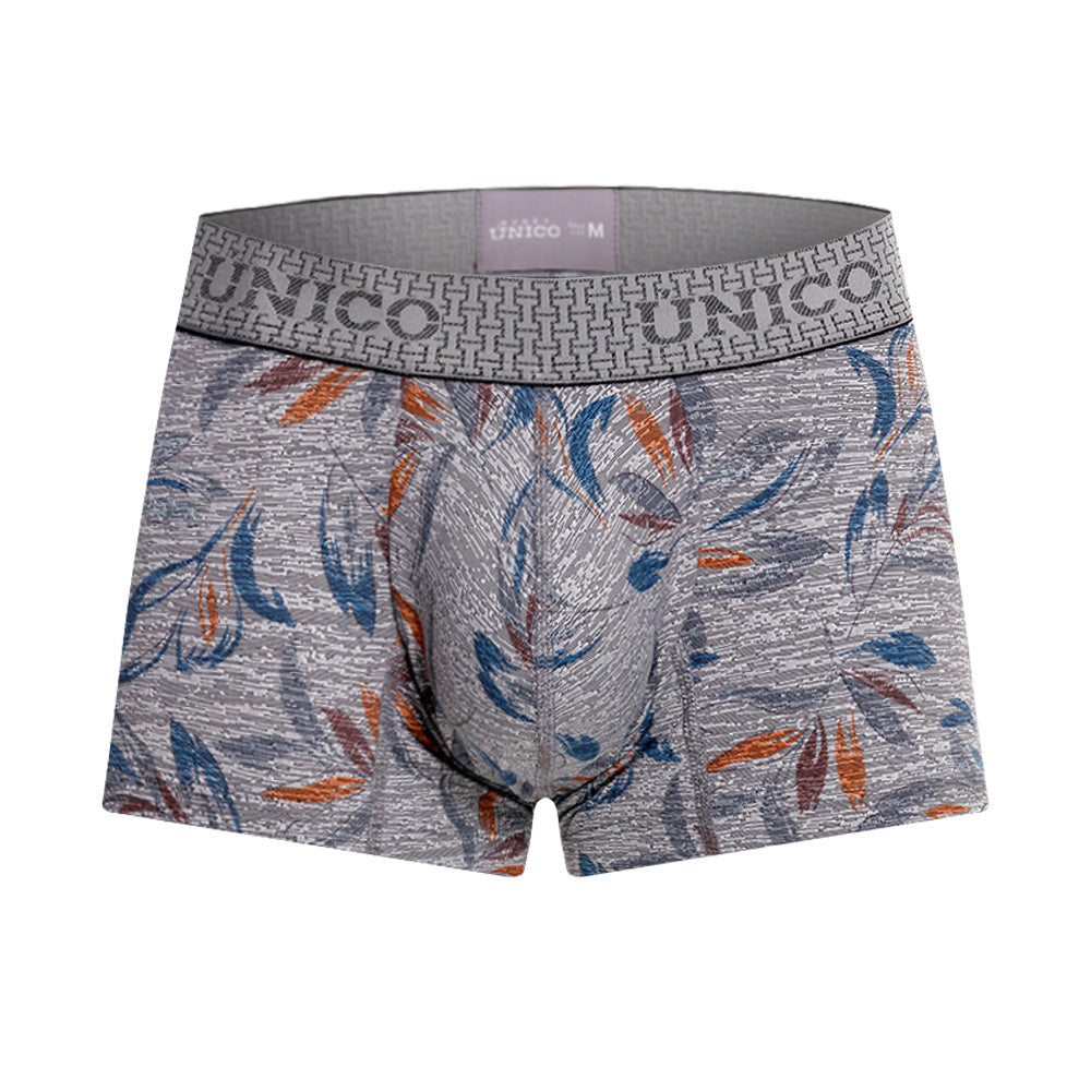 Mundo Unico Men’s Boxer Corto Claire Gris - Printed Microfiber Short Boxer Briefs