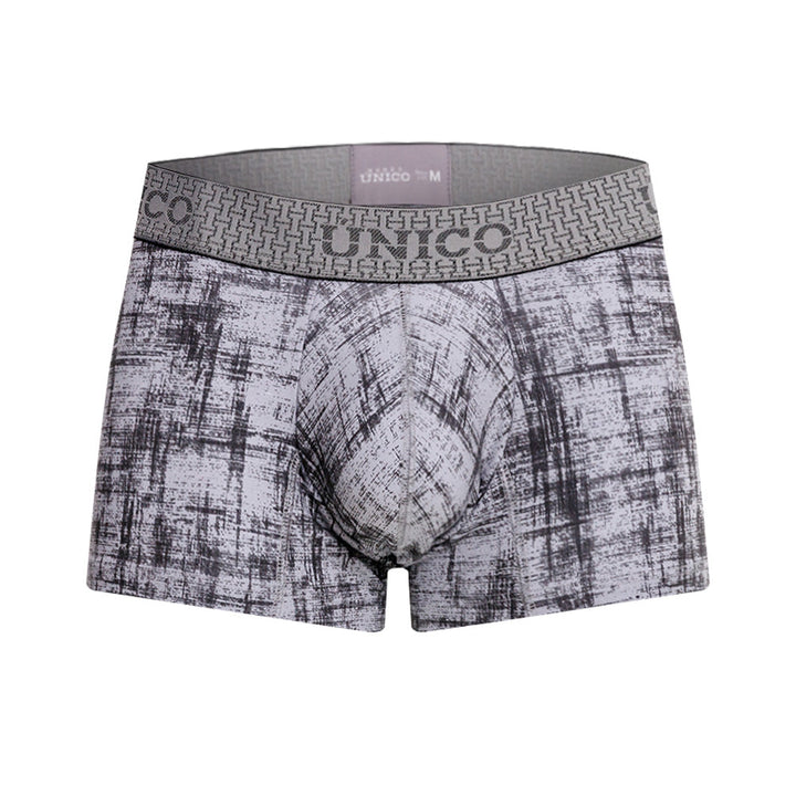 Mundo Unico Men's Concepto Gris Short Boxer Briefs - High-Performance Microfiber Trunk