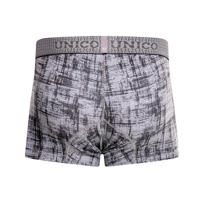 Mundo Unico Men's Concepto Gris Short Boxer Briefs - High-Performance Microfiber Trunk